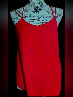 Women's Red Spaghetti Strap Tank Top